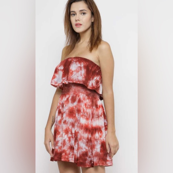 NWT Strapless Ruffle Front Dress Size S - Picture 4 of 16